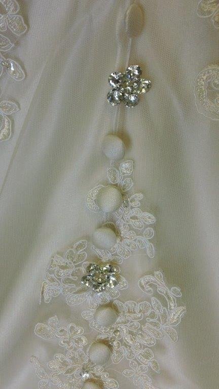 covered and jewel buttons